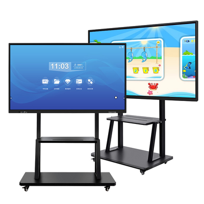 Plug 65 75 86 Inch 10 Point Touch Wifi Screen Teacher Board Smart Classroom Interactive Whiteboard For Conference Meeting